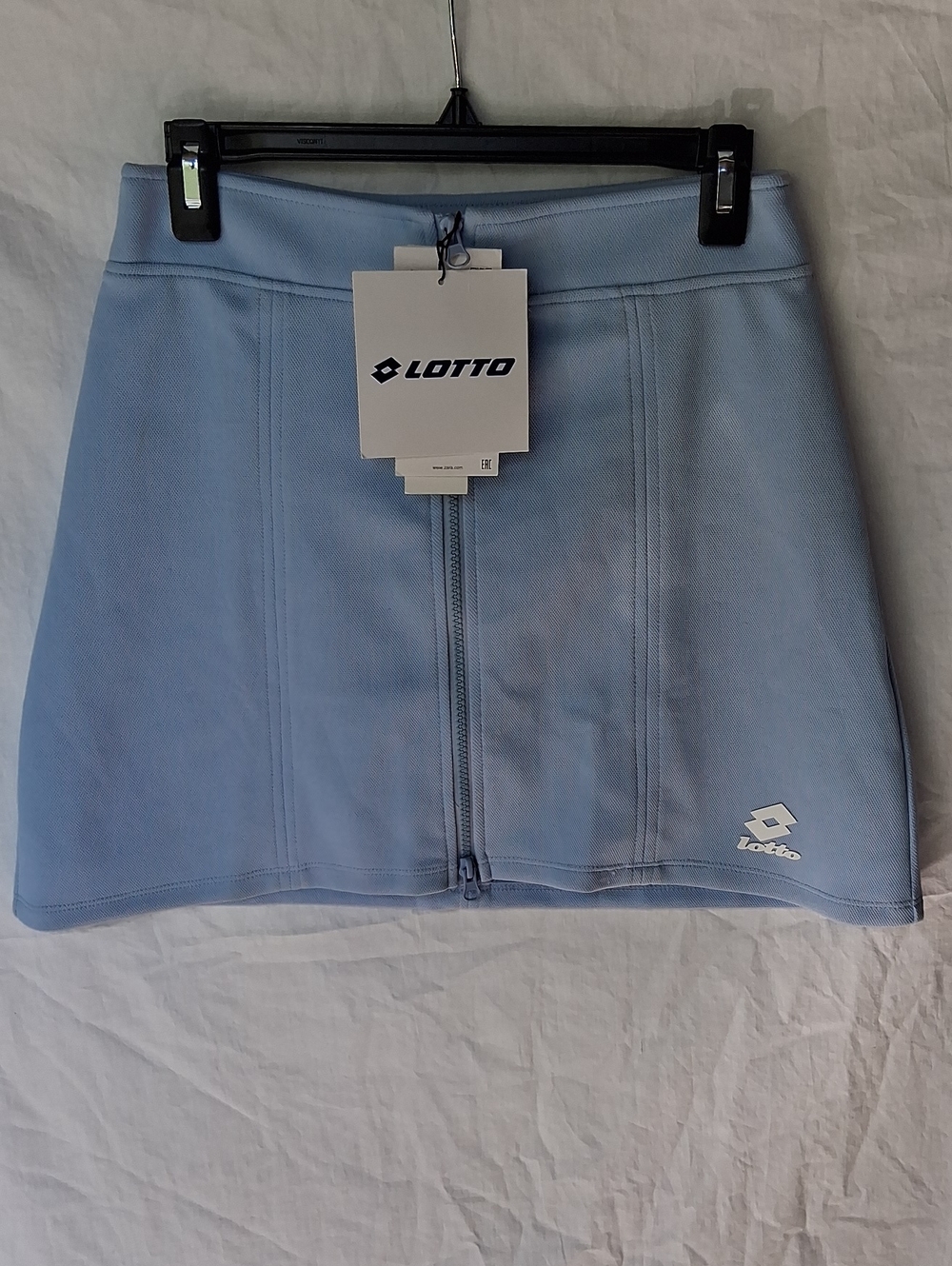 Zara Light Blue Mini Skirt with Front Zip M